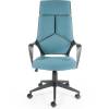 Кресло NORDEN IQ Black Blue для руководителя, черный пластик, ткань, цвет голубой фото 2