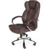Кресло NORDEN Versa Dark Brown для руководителя, хром, экокожа, цвет темно-коричневый фото 2