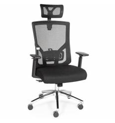 Кресло для оператора NORDEN Гарда SL, черный пластик, черная сетка, черная ткань фото 1