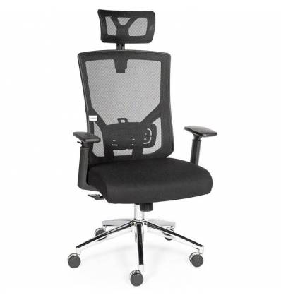 Кресло NORDEN Garda Black для руководителя, сетка, ткань, цвет черный