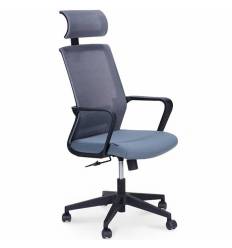Кресло NORDEN Inter Grey для руководителя, сетка, ткань, цвет серый