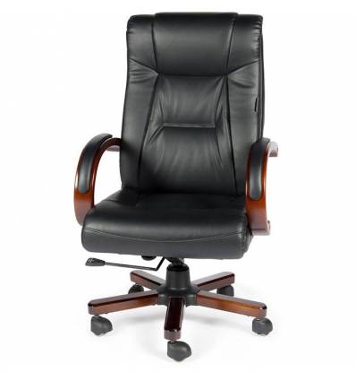 Кресло NORDEN Consul Leather для руководителя, дерево, кожа, цвет черный