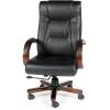 Кресло NORDEN Consul Leather для руководителя, дерево, кожа, цвет черный фото 1
