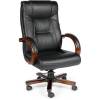 Кресло NORDEN Consul Leather для руководителя, дерево, кожа, цвет черный фото 6