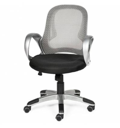 Кресло NORDEN Lime Silver Grey для оператора, серебристый пластик, сетка, ткань, цвет серый, черный