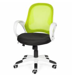 Кресло NORDEN Lime White Green для оператора, белый пластик, сетка, ткань, цвет зеленый, черный