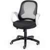 Кресло NORDEN Lime White Black для оператора, белый пластик, сетка, ткань, цвет черный фото 1