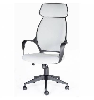 Кресло NORDEN Polo Black Grey для руководителя, черный пластик, ткань, цвет серый