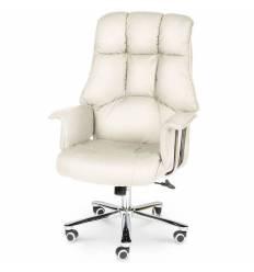 Офисное кресло NORDEN Президент Ivory PU, хром, экокожа, цвет слоновая кость фото 1