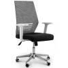 Кресло NORDEN Prestige White LB Grey Black для руководителя, белый пластик, серая сетка, черная ткань фото 1