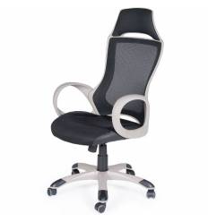 Кресло NORDEN Renome Grey геймерское, серый пластик, сетка, ткань, цвет черный