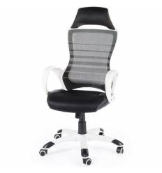 Кресло NORDEN Renome White геймерское, белый пластик, сетка, ткань, цвет черный