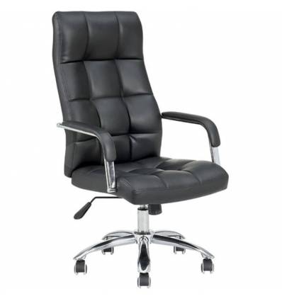 Кресло NORDEN Rimini для руководителя, хром, экокожа, цвет черный