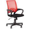 Кресло NORDEN Spring Nylon Red для оператора, красная сетка, черная ткань фото 1