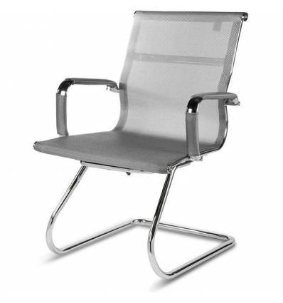 Кресло NORDEN Helmut CF Grey для посетителя, хром, сетка, цвет серый