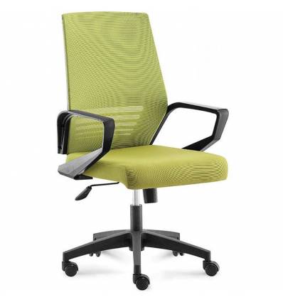 Кресло NORDEN Ergo Black LB Full Green для руководителя, черный пластик, зеленая сетка, зеленая ткань