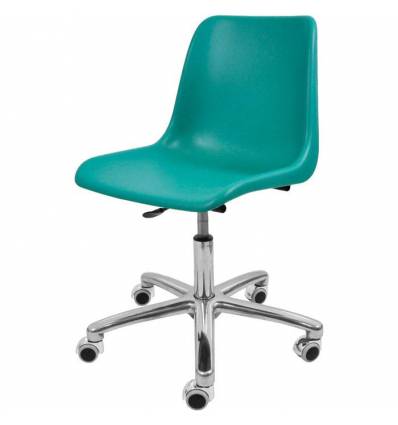 Кресло ITALSEAT Vicenza SW Chrome бирюзовый для оператора, хром, пластик, цвет Verde Green RAL 5021