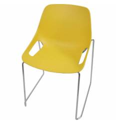 Офисный стул ITALSEAT Q5-3 желтый пластиковый, цвет Giallo RAL 1012 фото 1
