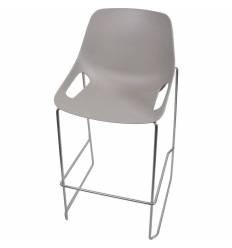 Барный стул ITALSEAT Q5-Bar серый пластиковый, цвет Grigio RAL 7003 фото 1