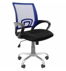 Кресло CHAIRMAN 696 SILVER/BLUE для оператора, сетка/ткань, цвет синий/черный