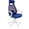 Кресло CHAIRMAN 840 White/Blue для руководителя, белый пластик, цвет синий фото 1
