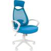 Кресло CHAIRMAN 840 White/L.Blue для руководителя, белый пластик, цвет голубой фото 1