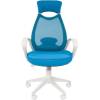 Кресло CHAIRMAN 840 White/L.Blue для руководителя, белый пластик, цвет голубой фото 2