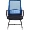 Кресло Бюрократ MC-209/BL/TW-11 для посетителя, цвет синий-черный, спинка сетка фото 2
