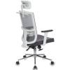 Кресло Бюрократ MC-W612-H/GR/GRAFIT для руководителя, сетка-ткань, цвет серый, белый пластик фото 4