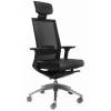 Кресло FALTO A1 для руководителя, хром, сетка-кожа, цвет черный фото 1