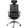 Кресло FALTO A1 для руководителя, хром, сетка-кожа, цвет черный фото 2