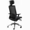 Кресло FALTO A1 для руководителя, хром, сетка-кожа, цвет черный фото 4