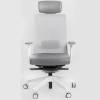 Кресло FALTO A1 для руководителя, белый каркас, сетка-ткань, цвет серый фото 2