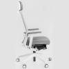 Кресло FALTO A1 для руководителя, белый каркас, сетка-ткань, цвет серый фото 3