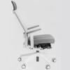 Кресло FALTO A1 для руководителя, белый каркас, сетка-ткань, цвет серый фото 5