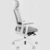 Кресло FALTO A1 для руководителя, белый каркас, сетка-ткань, цвет серый фото 6