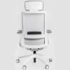 Кресло FALTO A1 для руководителя, белый каркас, сетка-ткань, цвет серый фото 7