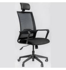 Кресло FALTO D3 Black для руководителя, сетка-ткань, цвет черный