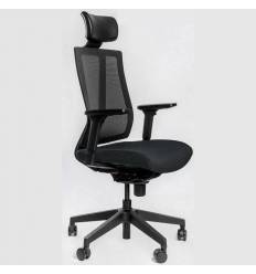 Кресло FALTO G1 Black для руководителя, сетка-ткань, цвет черный