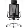 Кресло FALTO G1 Air Black для руководителя, черный каркас, сетка, цвет серый фото 4