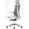 Кресло FALTO G1 Air White для руководителя, белый каркас, сетка, цвет серый фото 4