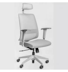 Кресло FALTO Neo Grey для руководителя, серый каркас, сетка-ткань, цвет серый