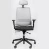 Кресло FALTO Neo Black для руководителя, серый каркас, сетка-ткань, цвет серый-черный фото 2