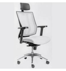 Кресло FALTO PROMAX Grey для руководителя, сетка-ткань, цвет серый