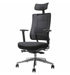 Кресло FALTO X-Trans Black для руководителя, черный каркас, сетка-ткань, цвет черный