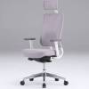 Кресло FALTO X-Trans Grey для руководителя, белый каркас, сетка-ткань, цвет серый фото 1