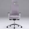 Кресло FALTO X-Trans Grey для руководителя, белый каркас, сетка-ткань, цвет серый фото 2