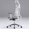 Кресло FALTO X-Trans Grey для руководителя, белый каркас, сетка-ткань, цвет серый фото 4
