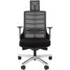 Кресло CHAIRMAN SPINELLY для руководителя, эргономичное, сетка-ткань, цвет серый-черный фото 2