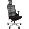 Кресло CHAIRMAN SPINELLY для руководителя, эргономичное, сетка-ткань, цвет серый-черный фото 3